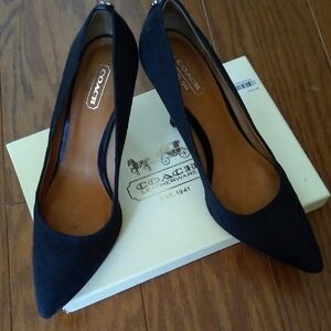 Coach Classic Black Pointed Heels